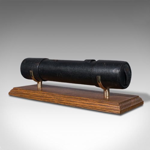 fig 1. Antique Lord Bury 4 Draw Telescope, English, Leather, Steward, Victorian, C.1870