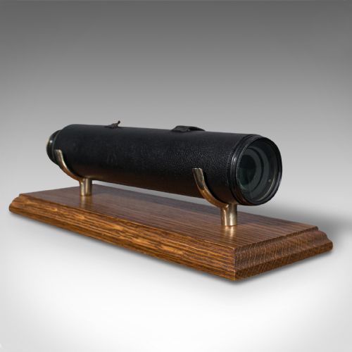fig 4. Antique Lord Bury 4 Draw Telescope, English, Leather, Steward, Victorian, C.1870