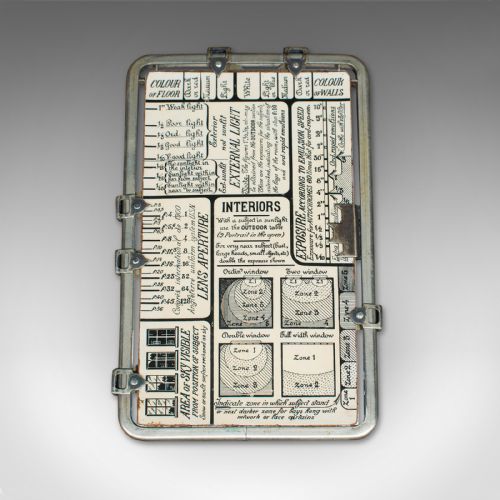 fig 3. Antique Kaufmann's Le Posographe, French, Photography Exposure Calculator, 1920