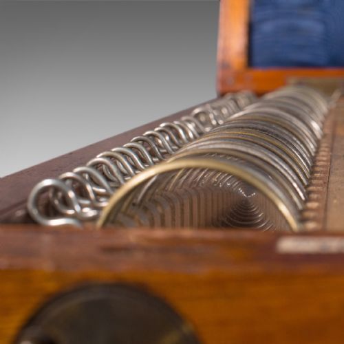 ANTIQUE CASED OPTOMETRIST'S SET ENGLISH OPTICAL INSTRUMENT BOXED VICTORIAN - ADDITIONAL PHOTO 5