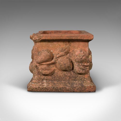 fig 3. Pair Of Antique Garden Planters, Terracotta, Outdoor Jardiniere, Victorian, 1900