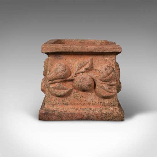 fig 4. Pair Of Antique Garden Planters, Terracotta, Outdoor Jardiniere, Victorian, 1900