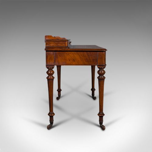 fig 2. Antique Writing Desk, English, Burr Walnut, Correspondence Table, Victorian
