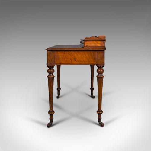 fig 3. Antique Writing Desk, English, Burr Walnut, Correspondence Table, Victorian