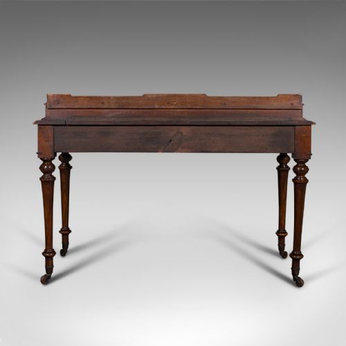 fig 4. Antique Writing Desk, English, Burr Walnut, Correspondence Table, Victorian