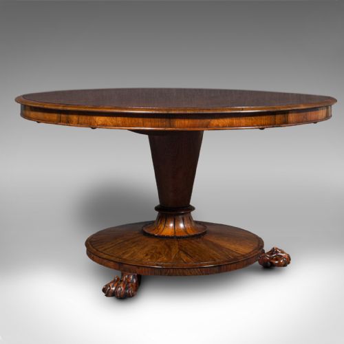 Antique Circular Breakfast Table, English, Tilting Top, Centrepiece, William IV