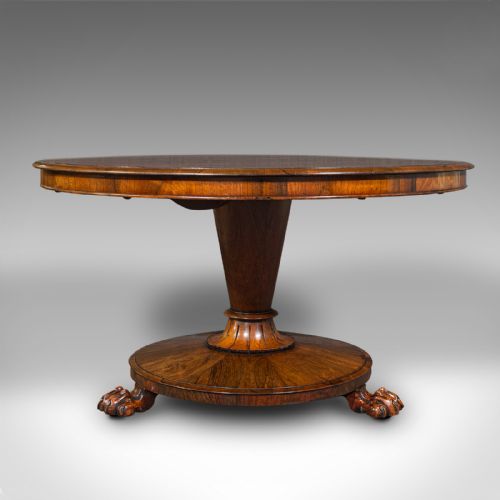 fig 2. Antique Circular Breakfast Table, English, Tilting Top, Centrepiece, William IV