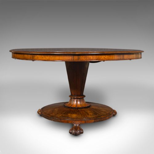fig 3. Antique Circular Breakfast Table, English, Tilting Top, Centrepiece, William IV