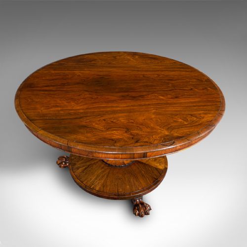 fig 4. Antique Circular Breakfast Table, English, Tilting Top, Centrepiece, William IV