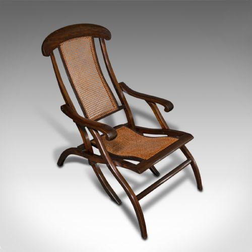 fig 4. Antique Steamer Deck Chair, English, Beech, Bergere, Armchair, Edwardian, C.1910