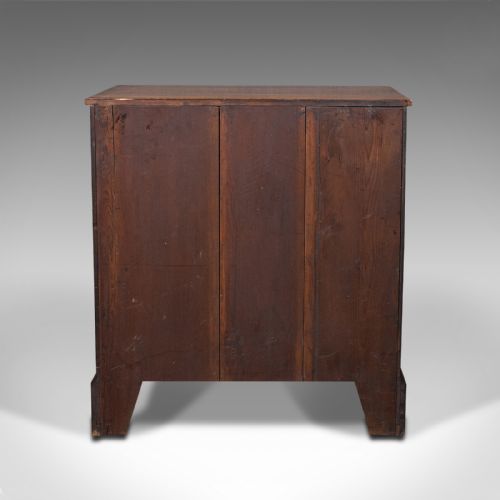 fig 3. Antique Compact Chest Of Drawers, English, Oak, Bedside Cabinet, Georgian, 1800