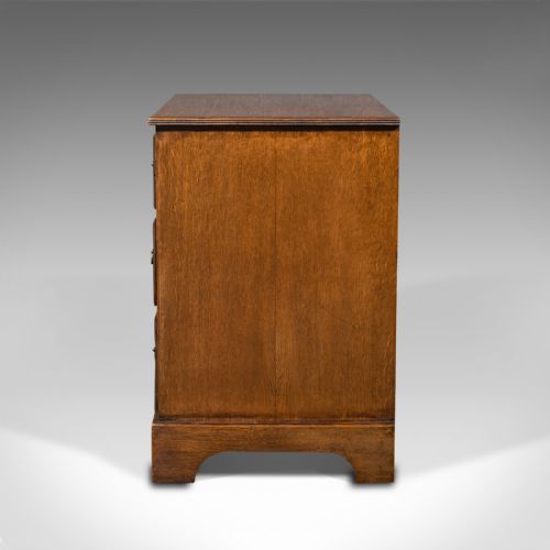 fig 4. Antique Compact Chest Of Drawers, English, Oak, Bedside Cabinet, Georgian, 1800