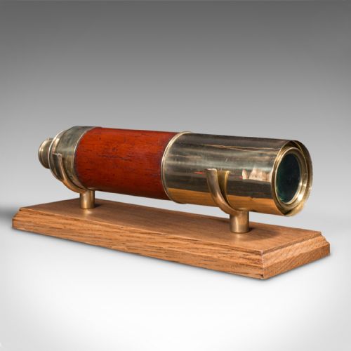 Antique 3 Draw Telescope, English, Brass, Day or Night, Terrestrial, Victorian
