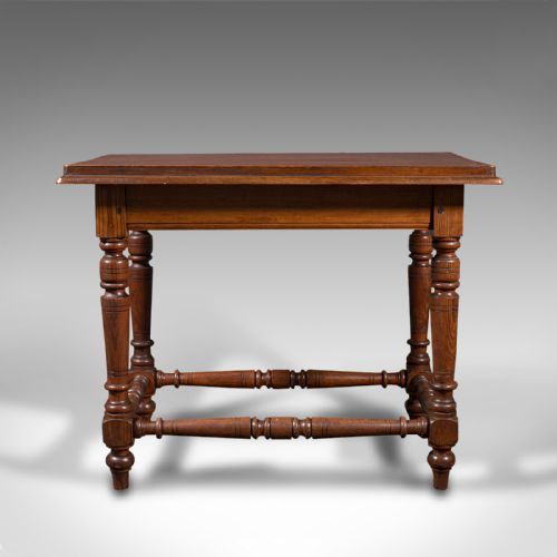 ANTIQUE CONSOLE TABLE ENGLISH PINE ECCLESIASTICAL SIDE VICTORIAN C1880 - ADDITIONAL PHOTO 1