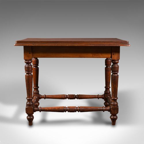 ANTIQUE CONSOLE TABLE ENGLISH PINE ECCLESIASTICAL SIDE VICTORIAN C1880 - ADDITIONAL PHOTO 4