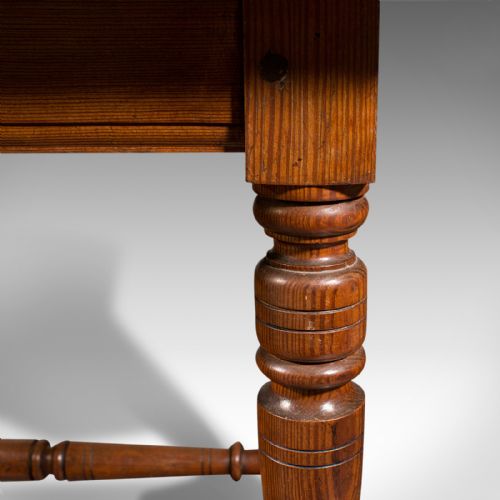 ANTIQUE CONSOLE TABLE ENGLISH PINE ECCLESIASTICAL SIDE VICTORIAN C1880 - ADDITIONAL PHOTO 9