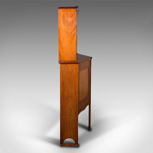 fig 2. Antique Cocktail Cabinet, English, Walnut, Sideboard, Arts & Crafts, Liberty