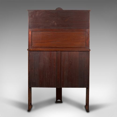 fig 5. Antique Cocktail Cabinet, English, Walnut, Sideboard, Arts & Crafts, Liberty