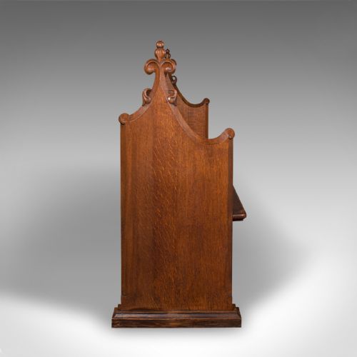 fig 2. Large Antique Pew, Scottish, Oak, Ecclesiastic, Bench Seat, After Pugin, C.1850