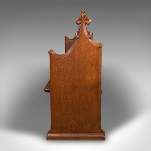 fig 3. Large Antique Pew, Scottish, Oak, Ecclesiastic, Bench Seat, After Pugin, C.1850