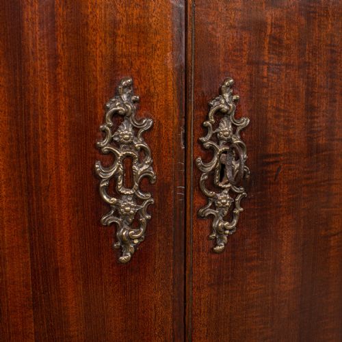 ANTIQUE CORNER CABINET ENGLISH BOW FRONT HANGING CUPBOARD GEORGIAN C1780 - ADDITIONAL PHOTO 6
