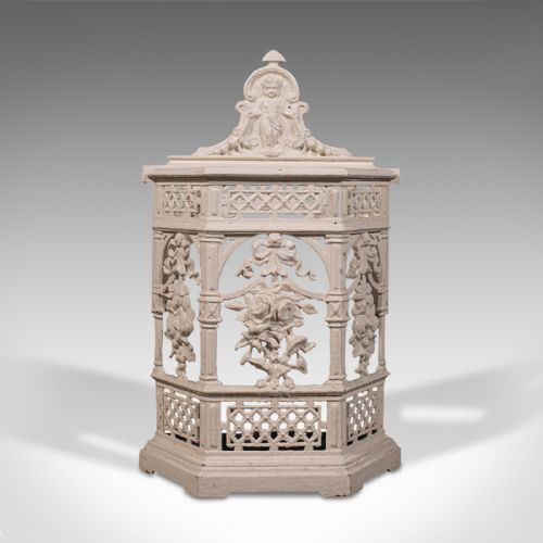 fig 1. Antique Decorative Stick Stand, English, Hallway Rack, Coalbrookdale, Victorian