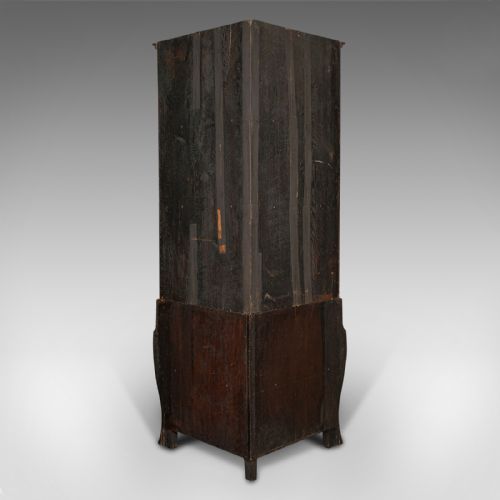 ANTIQUE SHOWCASE CORNER CABINET DUTCH SATINWOOD DISPLAY CASE VICTORIAN 1880 - ADDITIONAL PHOTO 3