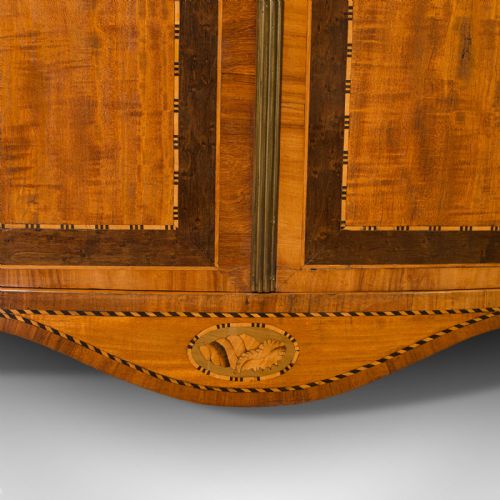 ANTIQUE SHOWCASE CORNER CABINET DUTCH SATINWOOD DISPLAY CASE VICTORIAN 1880 - ADDITIONAL PHOTO 10