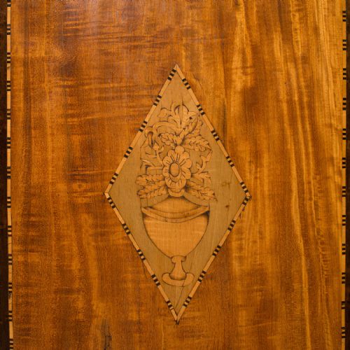 ANTIQUE SHOWCASE CORNER CABINET DUTCH SATINWOOD DISPLAY CASE VICTORIAN 1880 - ADDITIONAL PHOTO 11