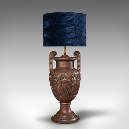 PAIR OF ANTIQUE DECORATIVE LAMPS BRONZE TABLE LIGHT TOWNLEY VASE VICTORIAN - ADDITIONAL PHOTO 3