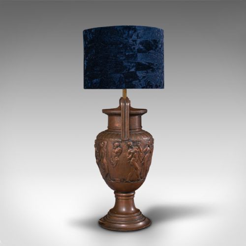 PAIR OF ANTIQUE DECORATIVE LAMPS BRONZE TABLE LIGHT TOWNLEY VASE VICTORIAN - ADDITIONAL PHOTO 4
