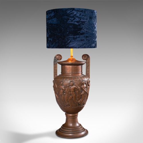 PAIR OF ANTIQUE DECORATIVE LAMPS BRONZE TABLE LIGHT TOWNLEY VASE VICTORIAN - ADDITIONAL PHOTO 7
