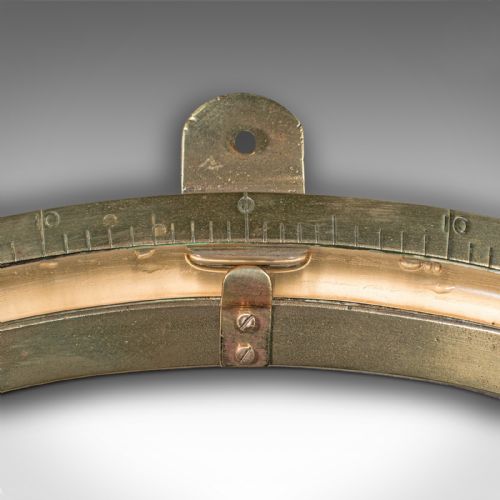 ANTIQUE SHIP'S CLINOMETER ENGLISH BRASS MARITIME INSTRUMENT H HUGHES C1900 - ADDITIONAL PHOTO 3