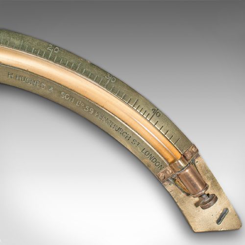 ANTIQUE SHIP'S CLINOMETER ENGLISH BRASS MARITIME INSTRUMENT H HUGHES C1900 - ADDITIONAL PHOTO 5
