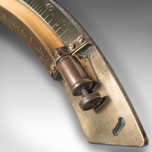 ANTIQUE SHIP'S CLINOMETER ENGLISH BRASS MARITIME INSTRUMENT H HUGHES C1900 - ADDITIONAL PHOTO 6