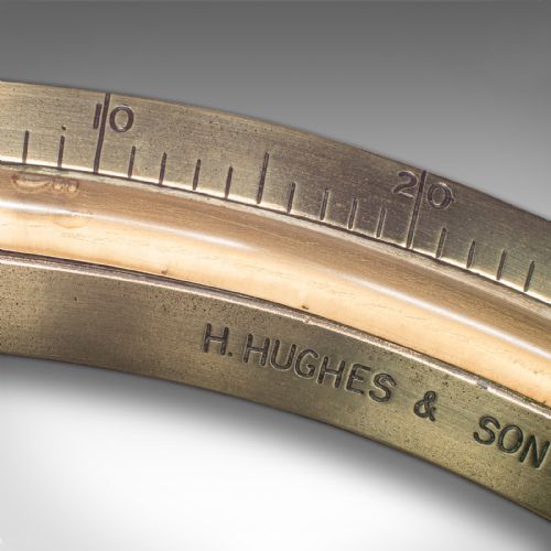 ANTIQUE SHIP'S CLINOMETER ENGLISH BRASS MARITIME INSTRUMENT H HUGHES C1900 - ADDITIONAL PHOTO 8