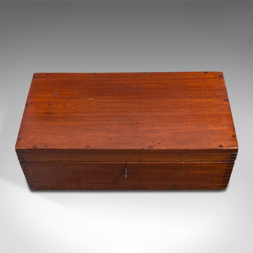 fig 2. Antique Cased Draughtsman's Set, English, Architect's Drawing Tools, Edwardian