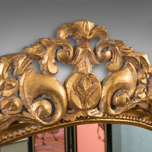 fig 4. Antique Oval Decorative Mirror, Italian, Giltwood, Hall, Overmantle, Victorian