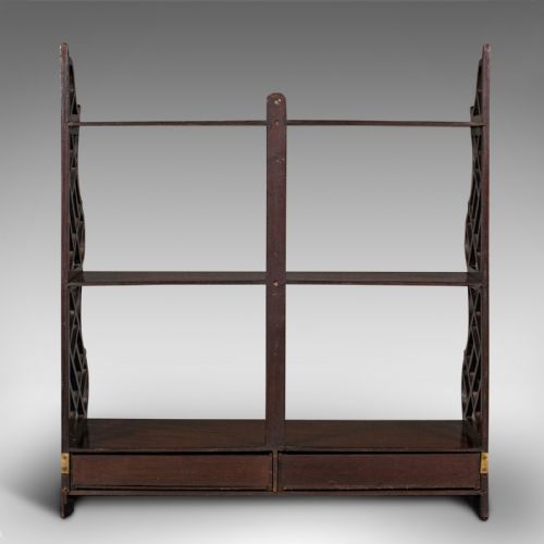 fig 5. Antique Mounted Whatnot, English, Wall Shelf, Chinoiserie, Victorian, Circa 1900