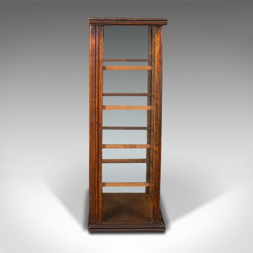fig 2. Antique Cigar Display Cabinet, English, Oak, Retail, Shop, Countertop, Edwardian