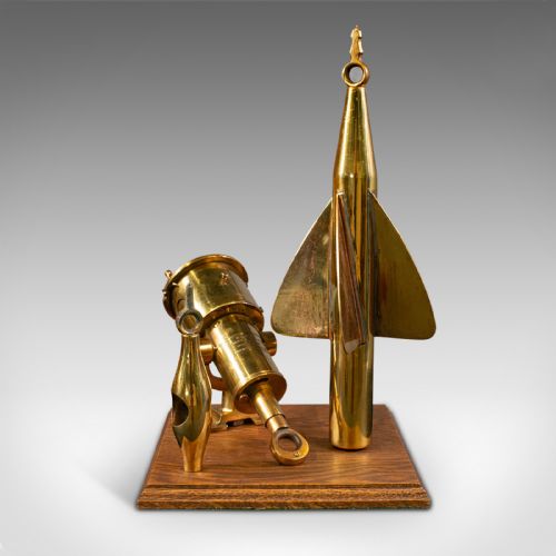fig 4. Antique Ship's Log Desk Ornament, English, Brass, Maritime Instrument, C.1920