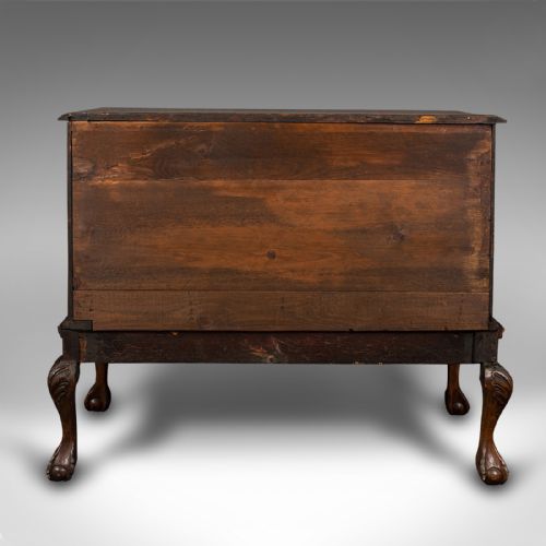 fig 3. Antique Chest On Stand, English, Lowboy, Chest of Drawers, Victorian, Circa 1870