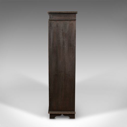 fig 3. Antique Book Case, English, Oak, Bookshelf Cabinet, Gothic Revival, Victorian