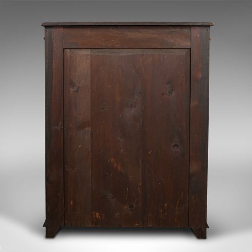 fig 4. Antique Book Case, English, Oak, Bookshelf Cabinet, Gothic Revival, Victorian