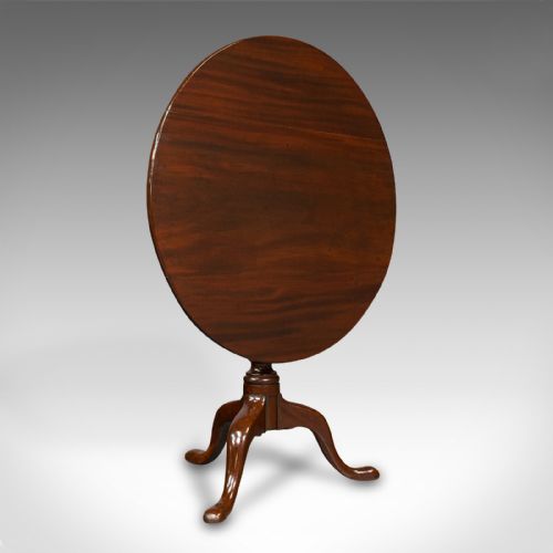 fig 1. Antique Tilt Top Occasional Table, English, Mahogany, Side, Georgian, 1800