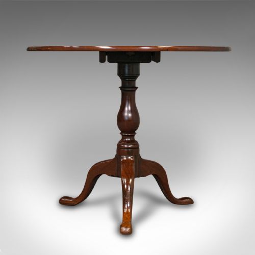 fig 4. Antique Tilt Top Occasional Table, English, Mahogany, Side, Georgian, 1800