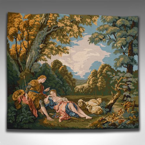 fig 1. Large Antique Tapestry Panel, French, Needlepoint Frieze, Victorian, Circa 1900