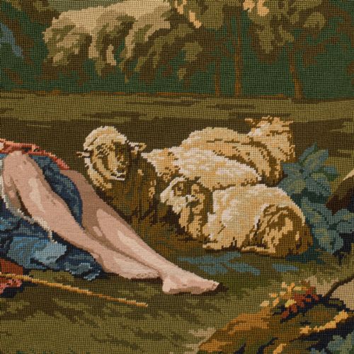 fig 4. Large Antique Tapestry Panel, French, Needlepoint Frieze, Victorian, Circa 1900