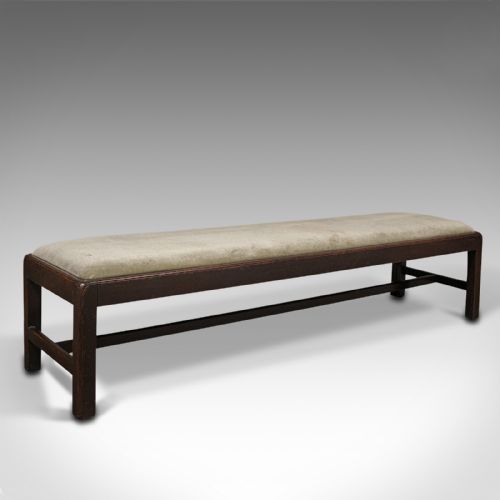 Antique Fireside Foot Rest, English, Mahogany, Kneeling Stool, Victorian, C.1900