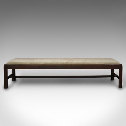 fig 1. Antique Fireside Foot Rest, English, Mahogany, Kneeling Stool, Victorian, C.1900